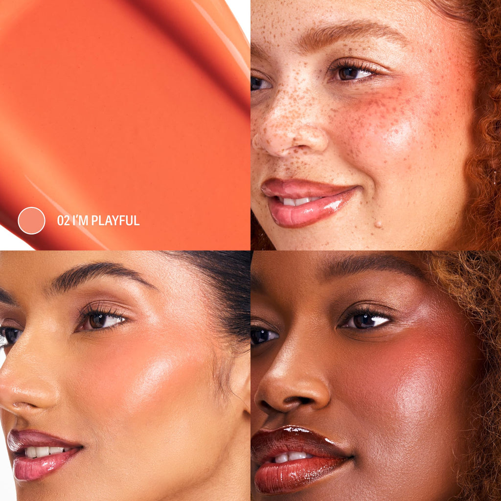 Sacheu Cheek STAY-N Liquid Blush, Dewy Finish, I'm Playful
