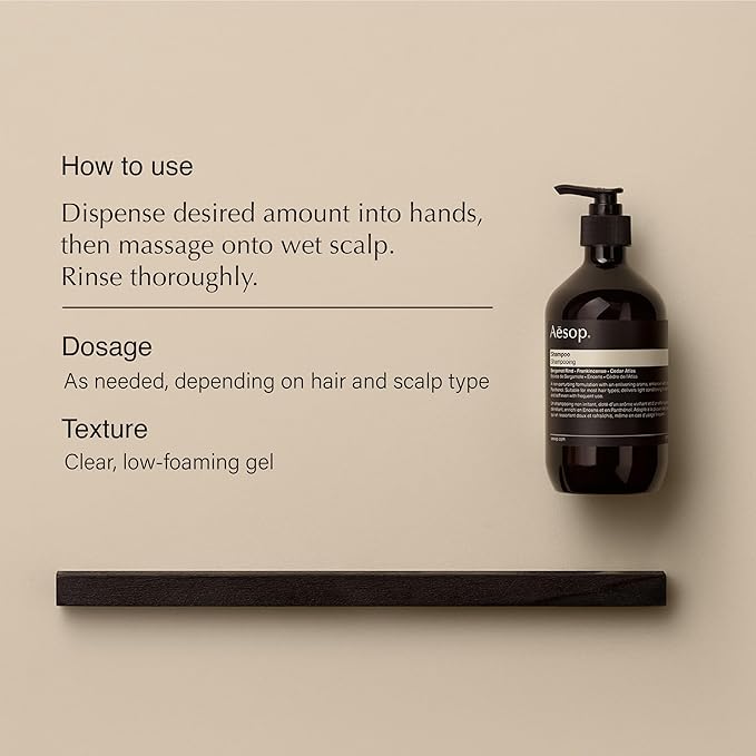 Aesop Shampoo | Gentle Purifying Shampoo for All Hair Types | Color-Safe, Lightweight Formula for Hydrated, Soft and Shiny Hair | 16.9 oz