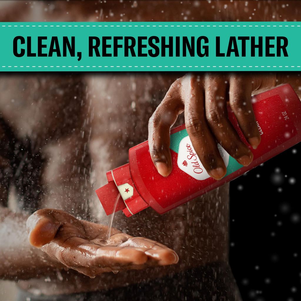 Old Spice Refreshing Body Wash for Men, High Endurance, 3X Defense, 24/7 Shower Fresh with Long Lasting Scent, Pure Sport Scent, 24 oz (Pack of 4)