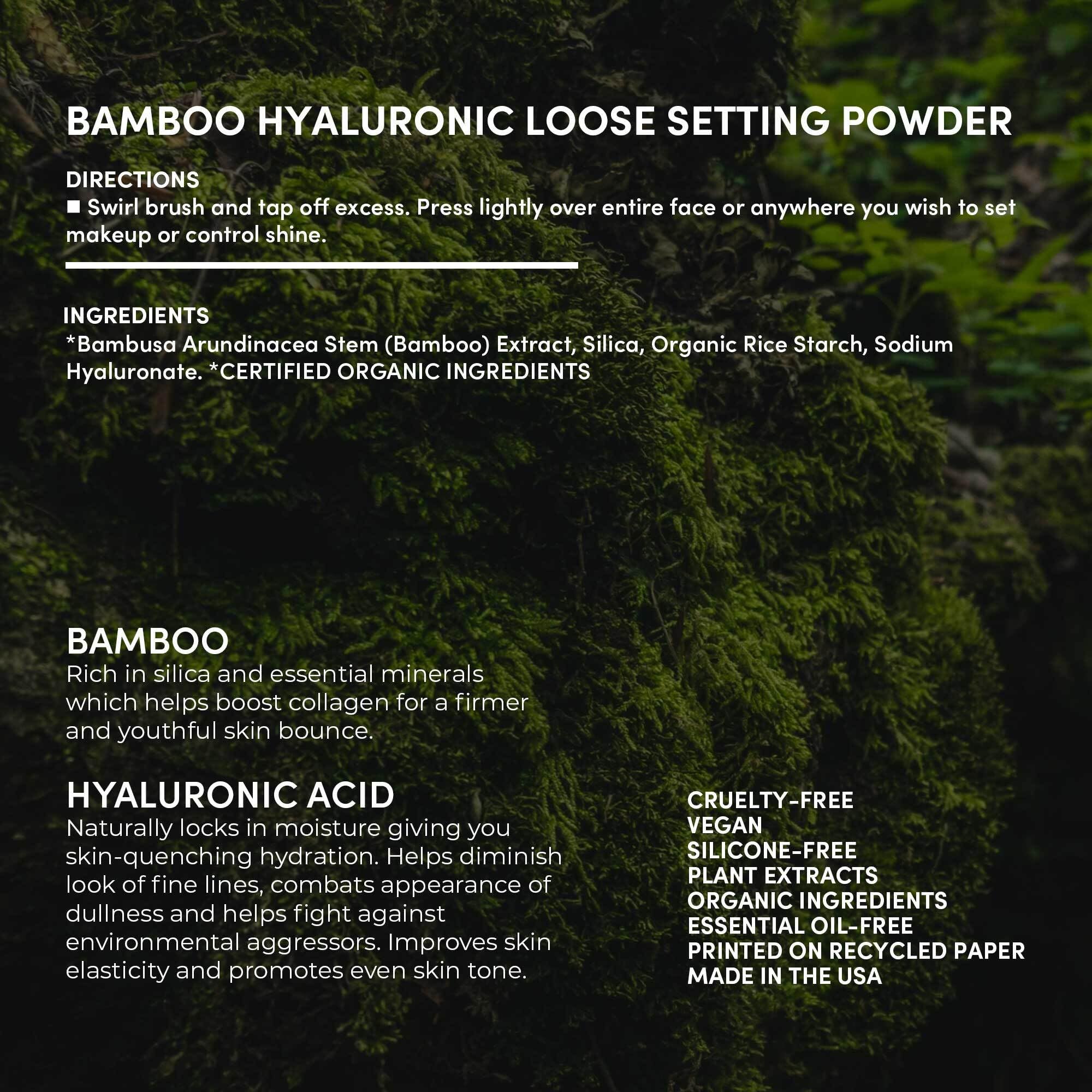 Fitglow Beauty Bamboo Hyaluronic Loose Setting Powder,.32 oz / 9g