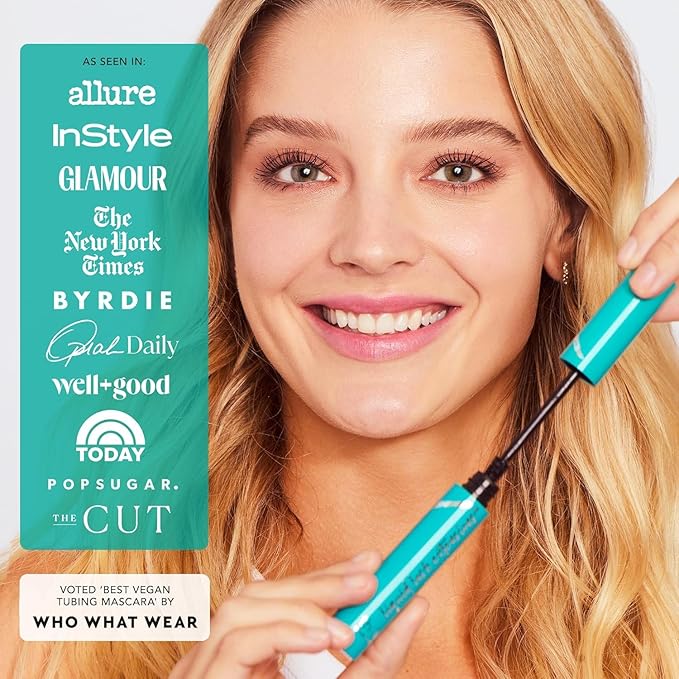 Thrive Causemetics Liquid Lash Extensions Mascara, Makeup Gift Set, Tubing Mascara Lengthening, Volumizing, Smudge Proof, No Clumping or Flaking, Cruelty Free, Brynn (Rich Black)