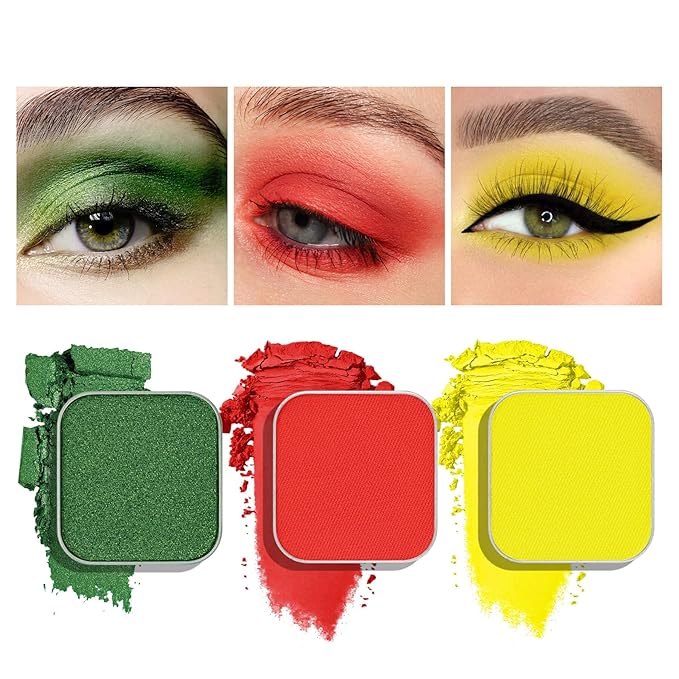 Fillwie Bold Color Matte Eyeshadow Trio, Refill Pan Fits Magnetic Palette