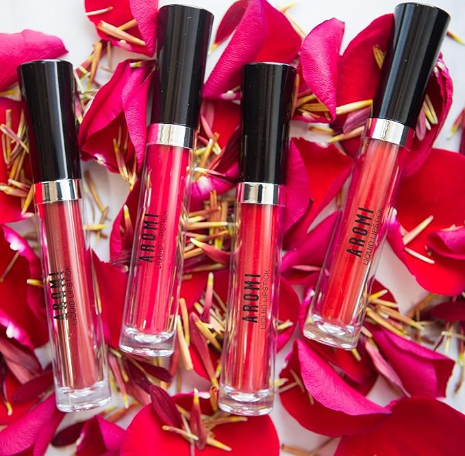 Aromi Bright Red Matte Liquid Lipstick (Preppy Red)