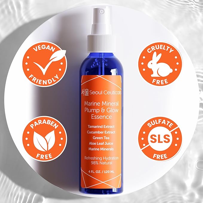 SeoulCeuticals Korean Skin Care Essence Toner - K Beauty Skincare Spray Mist for Face Contains Cucumber Extract and Marine Minerals + Organic Aloe - Get that Healthy Youthful Glow