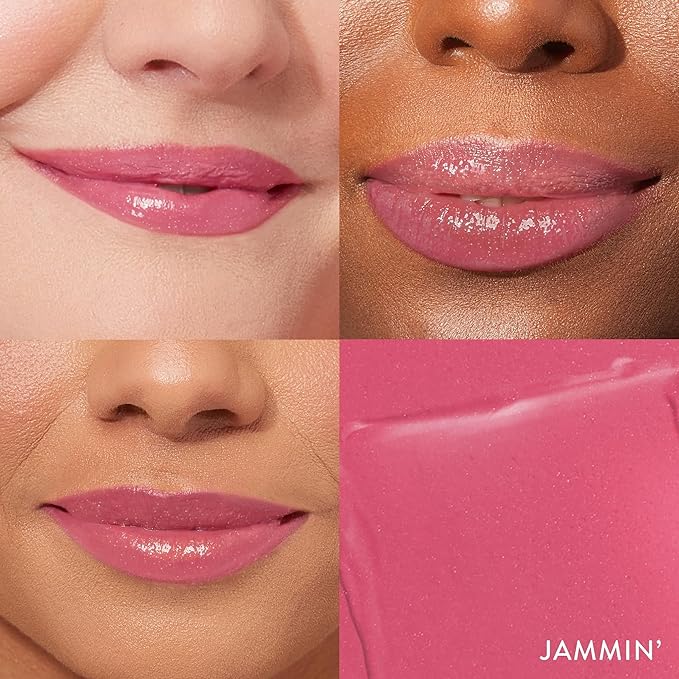 LAURA GELLER NEW YORK Jelly Balm Tinted Lip Balm – Jammin' – Hydrating Lip Color with Shine Finish – Squalane & Vitamin E – Buildable Sheer to Medium Coverage – Vegan & Cruelty-Free
