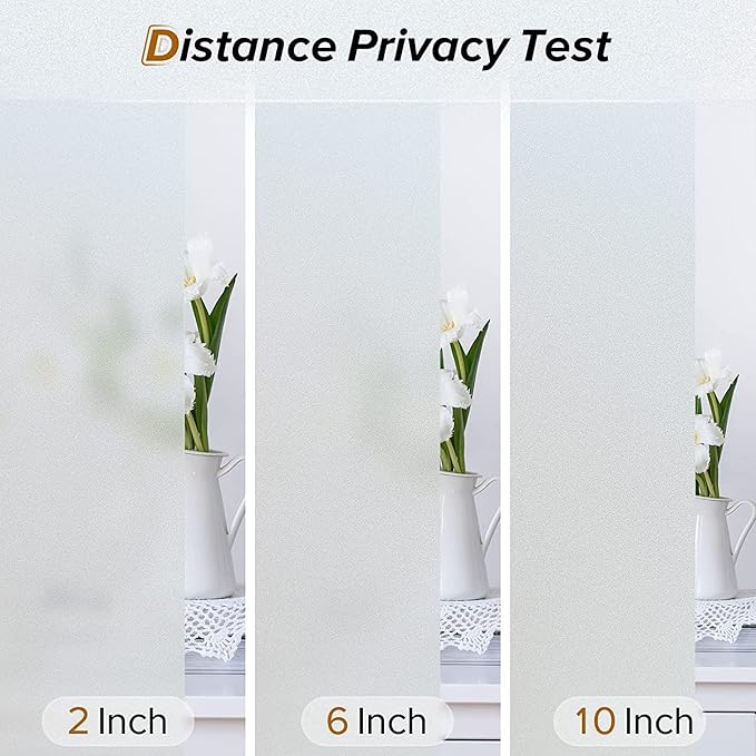 rabbitgoo Frosted Glass Window Privacy Film, Static Cling, 35.4" x 78.7"