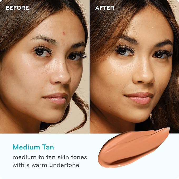 pūrlisse Perfect Glow BB Cream SPF 30 - Luminous Matte Tinted Moisturizer with SPF - Korean Skin Care Formula with Goji & Hawthorn Berry to Hydrate, Brighten & Even Skin - Medium Tan (1.4 oz)