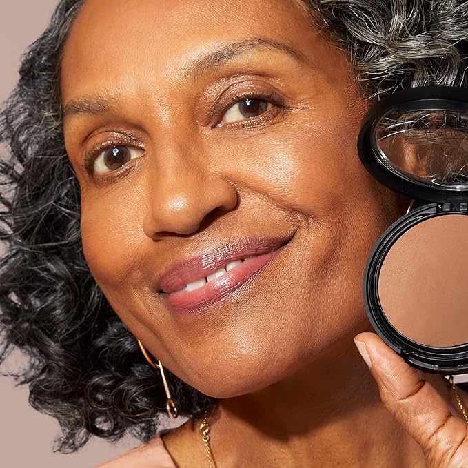 LAURA GELLER NEW YORK Baked Double Take Powder Foundation –Longwear Buildable Medium to Full Coverage – Matte Finish – Non-Caking Formula – Handmade in Italy – Mature & Sensitive Skin – Deep