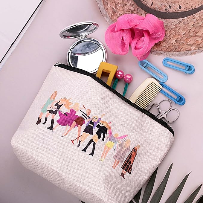 Pebarmnt I'm Not Dramatic I'm Theatrical Makeup Bag Broadway Musical Gift Theatre Bag Pencil Case Fun Theatrical Design Makeup Bag (ERAS)