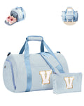 Vogewood Girls Travel Duffle Bag, Gifts for Teenager, Initial Overnight Bag