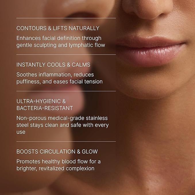 TALOVA 304 Stainless Steel Gua Sha Facial Tool, Face Massage Tool