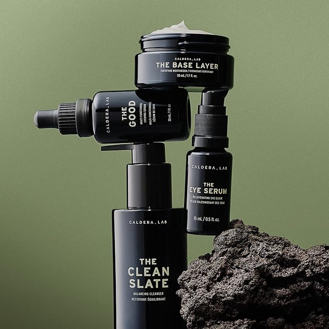 Caldera + Lab The Regimen Rich + Eye Defense | Men's 4 Piece Skincare Set