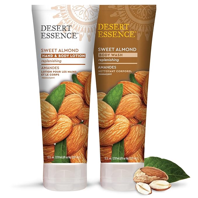 Desert Essence Sweet Almond Hand and Body Lotion, 8 fl oz