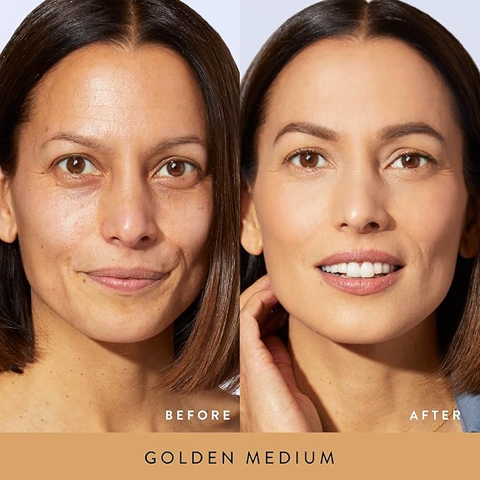 LAURA GELLER NEW YORK Award-Winning Baked Balance-n-Brighten Color Correcting, Travel Size, Powder Foundation – Golden Medium – Handmade in Italy – Buildable, Matte Finish – For Mature Skin