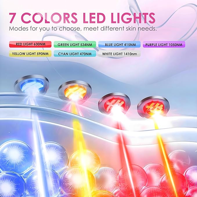 JAY SAREES Red-Light-Therapy-for-Face, 7-1 Colors Led Face Mask Light Therapy, Facial Skin Care Mask (White)