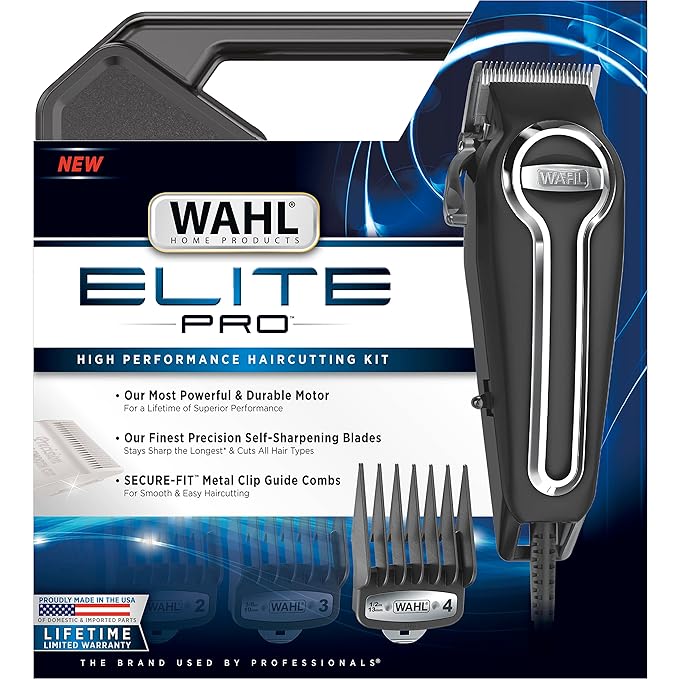 Wahl USA Elite Pro High-Performance Corded Home Haircut & Grooming Kit