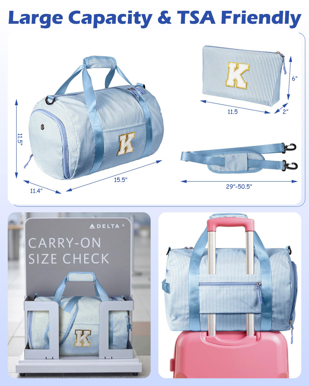 Vogewood Birthday Gift for Her, Girls Travel Duffle Bag, Kids Dance Bag
