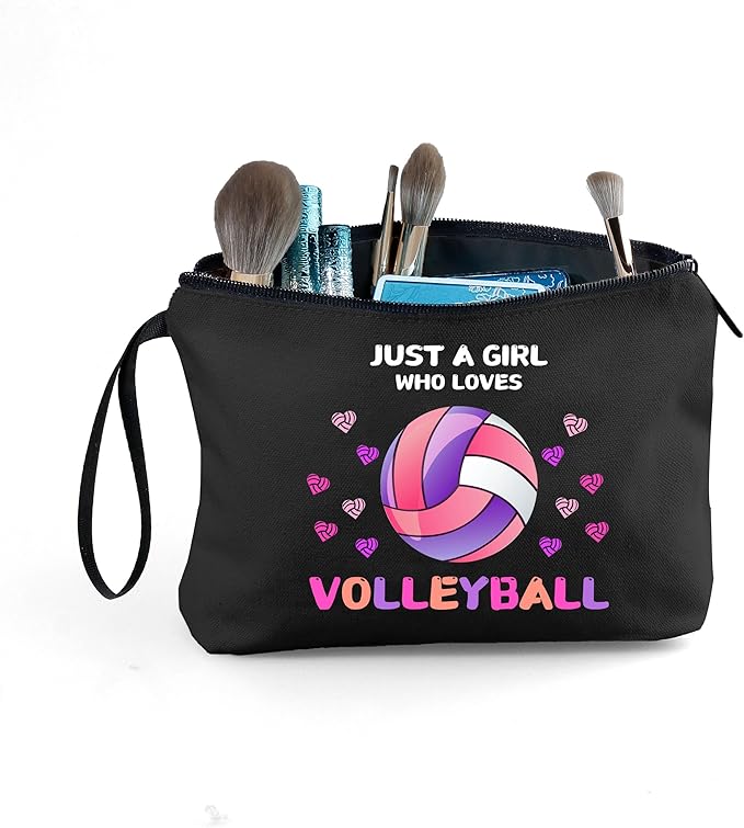 ARIOSEY Volleyball Gifts for Girls Women, Small Makeup Cosmetic bag