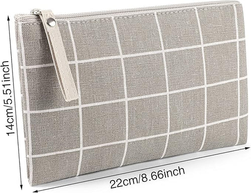 2 Pcs Small Cosmetic Bag, Multi-Function Canvas Cosmetic Pouch Small Zipper Pouch Makeup Bag Purse Pouches Cute Makeup Pouch Christmas Gifts Stocking Stuffers for Women