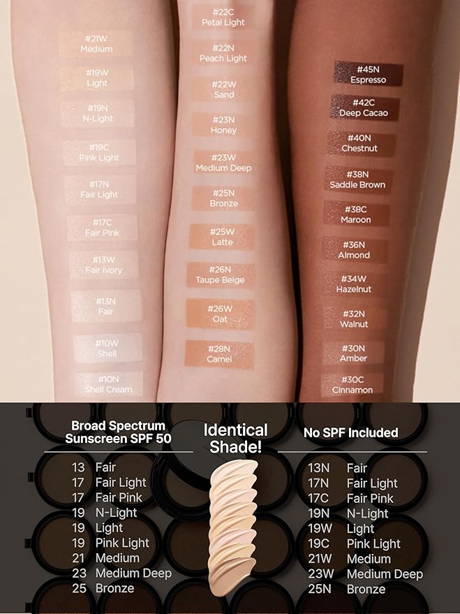 Skin Nuder Cushion Refill Only | Korean Makeup, SPF 50 (23 Medium Deep)