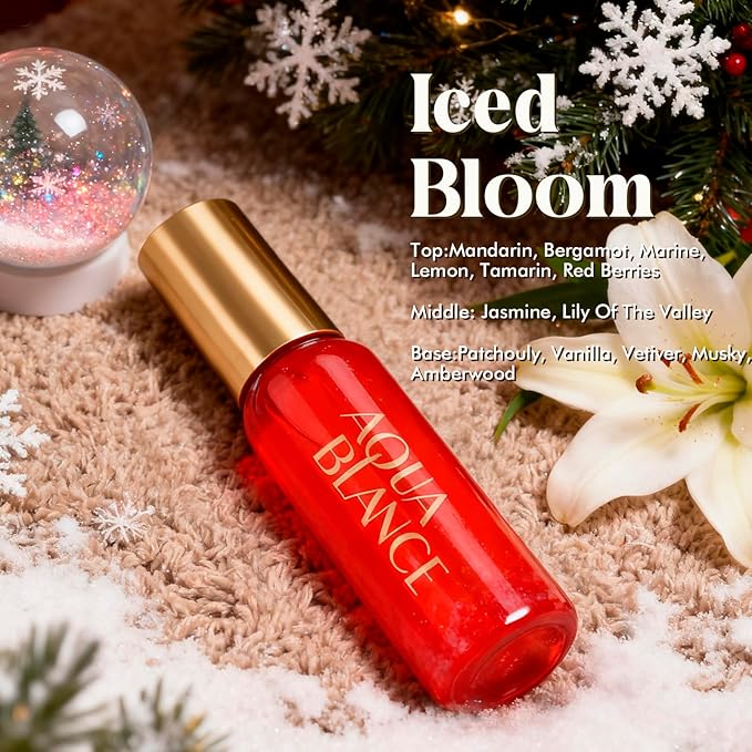 AQUA BLANCE Body Spray for Women, Each 2.1 fl oz/60ml, Travel Size Womens Fragrance Mist, Three Scents - Soft December, Iced Bloom, Café Noël