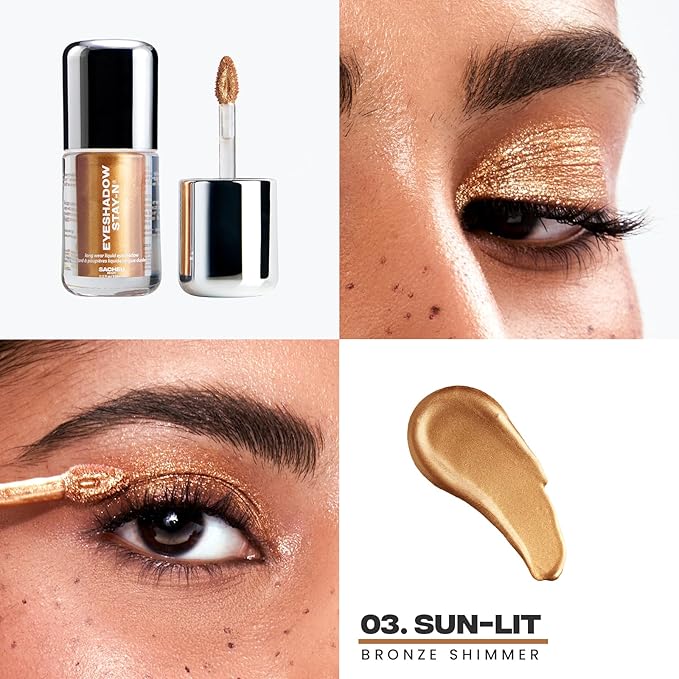 Sacheu Liquid Eyeshadow STAY-N, Buildable & Blendable, Sun-LIT