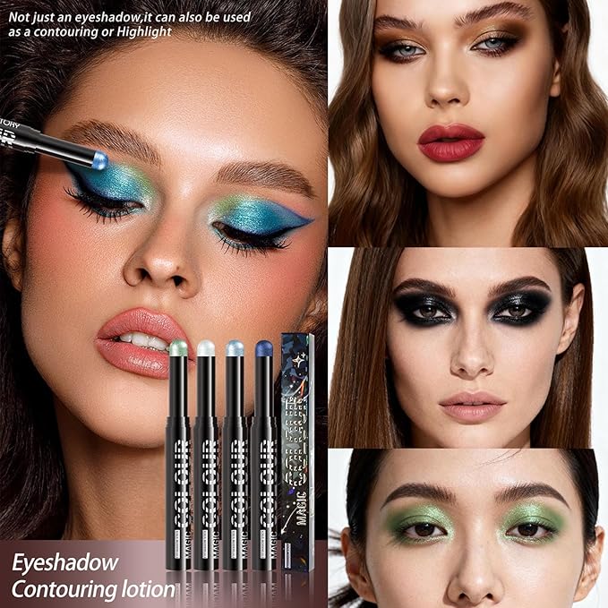 Hyesamyo Cream Purple Eyeshadow Stick - Smudge Proof Sweat Proof Eye Pencil - No Sharpener Needed Twist Up - Long Wearing Vibrant Matte & Shimmer - Crease Resistant Eye Makeup (23#)