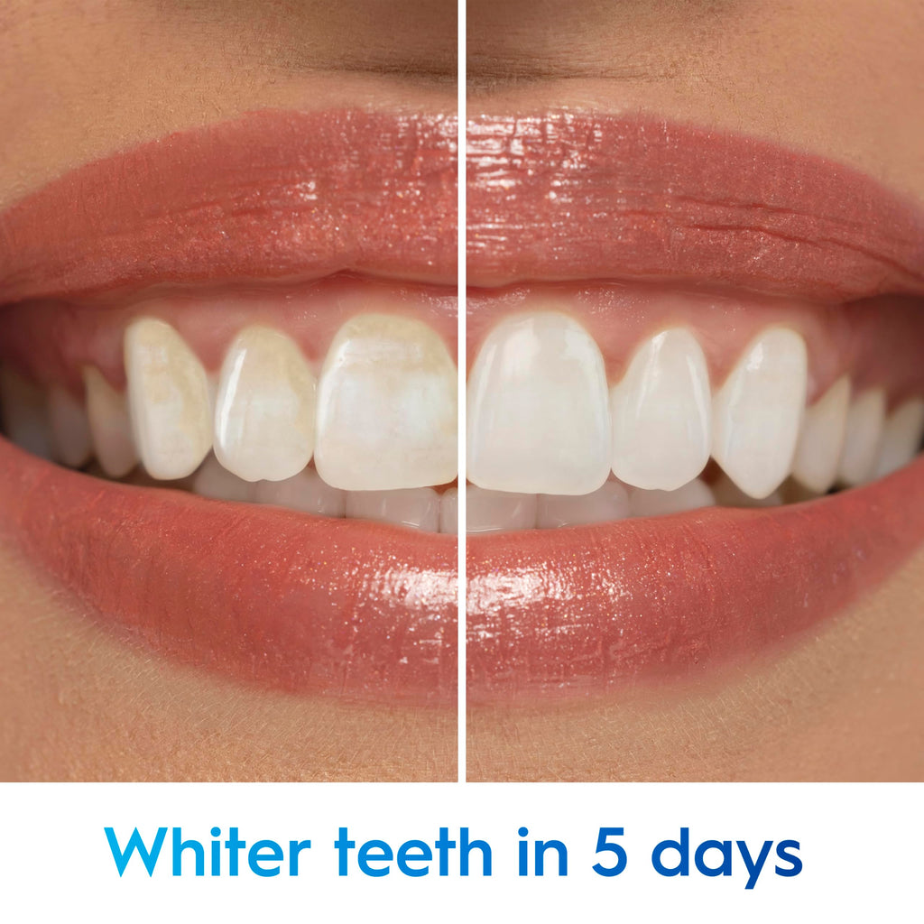Crest 3D White Advanced, Teeth Whitening Toothpaste for Adults, 3.7 oz, 4 Pack, Cavity Protection Fluoride Toothpaste, Strengthens Enamel, Travel Size Toiletries