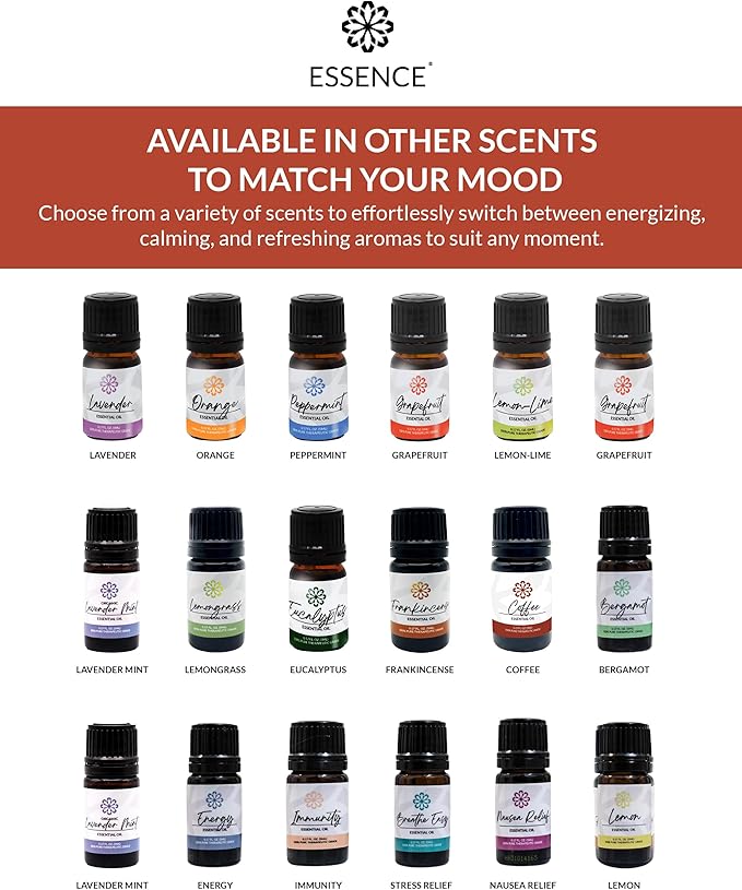 Essence Pearl Travel Case | Frankincense Essential Oil | Aromatherapy Nasal Diffuser & Essential Oil Carrying Case | Grounding Frankincense Scent | Travel-Friendly Kit | Black Pod