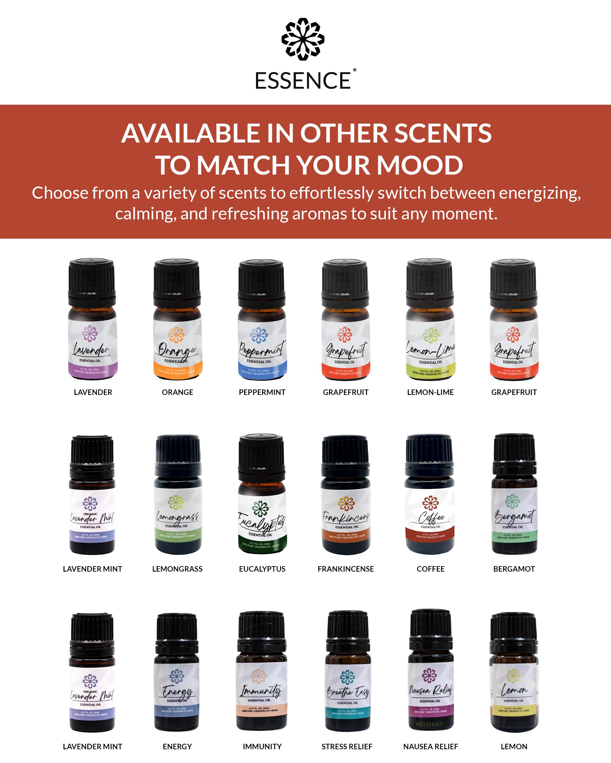 Essence Pearl Travel Case | Frankincense Essential Oil | Aromatherapy Nasal Diffuser & Essential Oil Carrying Case | Grounding Frankincense Scent | Travel-Friendly Kit | Black Pod