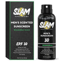SLAM WoodsMan - Male Scented Sunscreen, SPF Sunscreen Spray, Water Resistant Sunscreen, Octinoxate & Oxybenzone Free, Broad Spectrum UVA/UVB Sunscreen, 5 Fl Oz (Pack of 1)