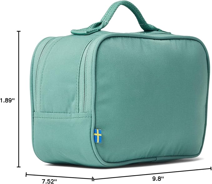 Fjällräven Kanken Toiletry Bag - Strong, Reinforced, Durable Fabric, Organized Storage - Travel, Frost Green, One Size