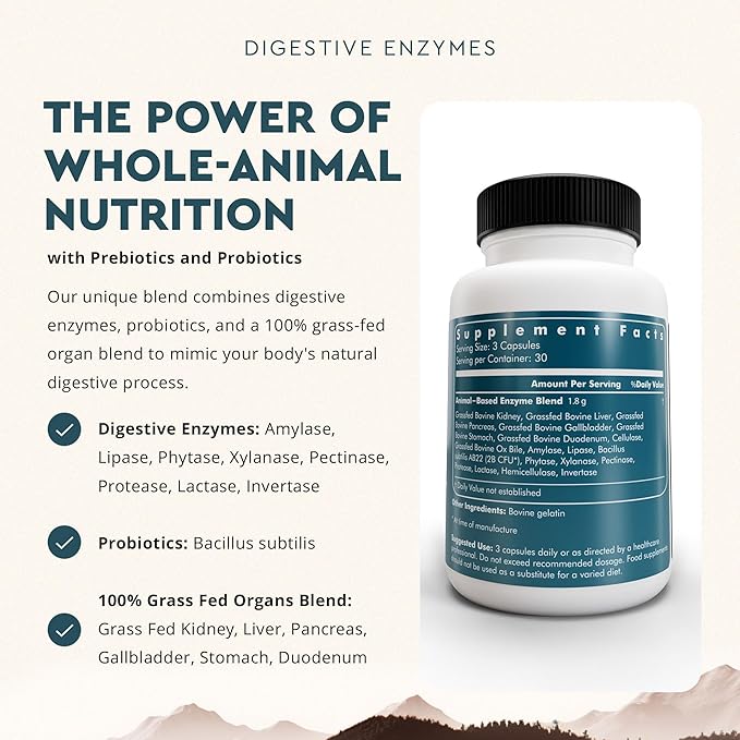 Ancestral Supplements Digestive Enzymes for Women & Men, 90 Ct