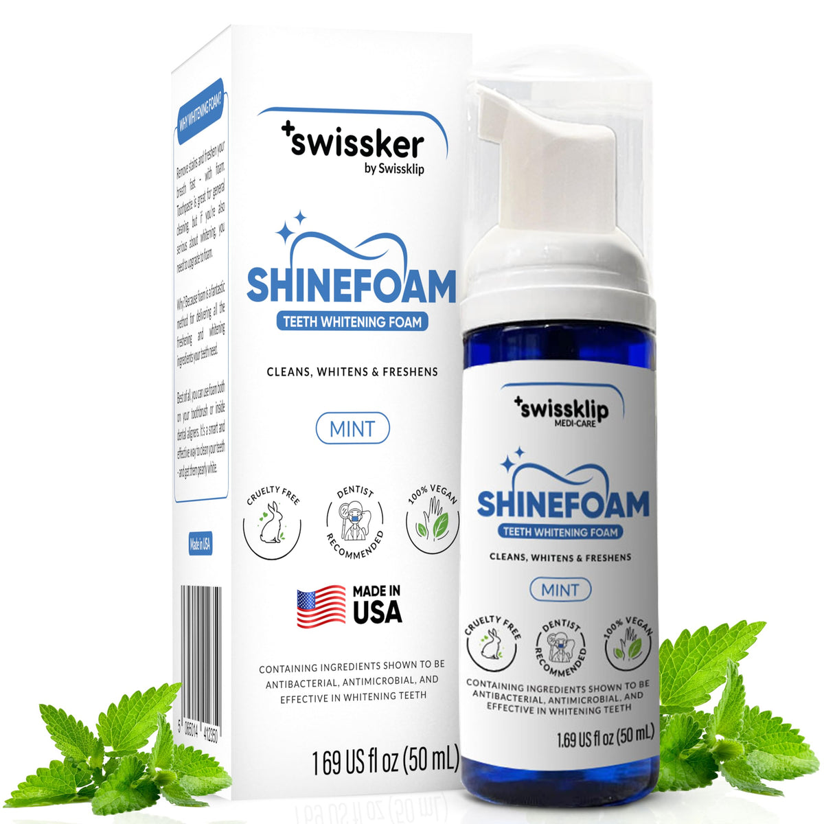 Swissker by Swissklip ShineFoam Teeth Whitening Foam – Stain Remover