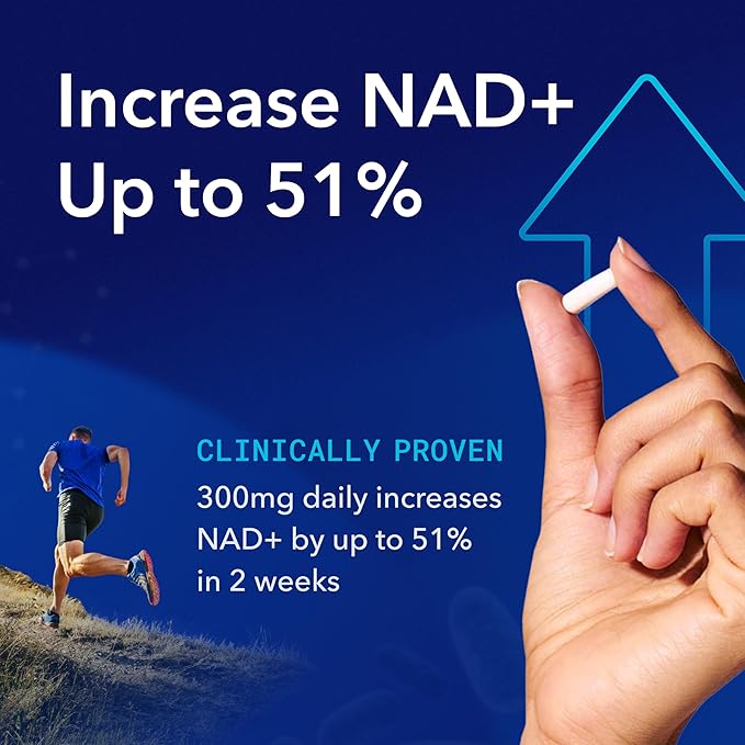 TRU NIAGEN Patented NAD+ Supplement, 300mg Niagen, 90 Servings | Nicotinamide Riboside (NR) Take 1 Daily | 1 Bottle