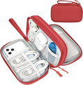FYY Electronic Organizer, Travel Tech Pouch Bag, Cable Organizer Red