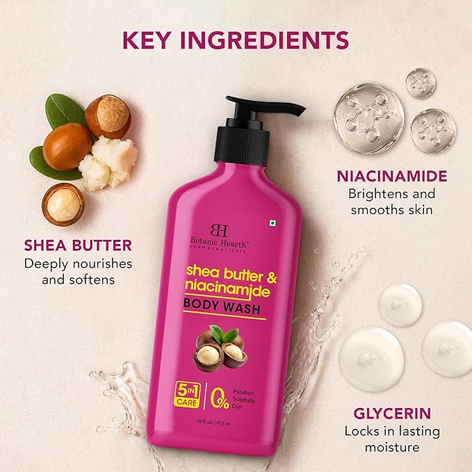 Botanic Hearth Shea Butter & Niacinamide Body Wash –16 fl oz