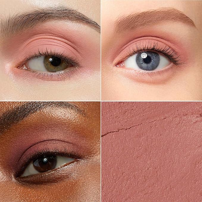 Wavuketu Matte Eyeshadow Stick Blendable Cream Eyeshadow Waterproof Long Lasting High Pigmented eyeshadow Pencil, Hypoallergenic Nude Eye Shadow Stick (12# Medium Warm Brown Matte)