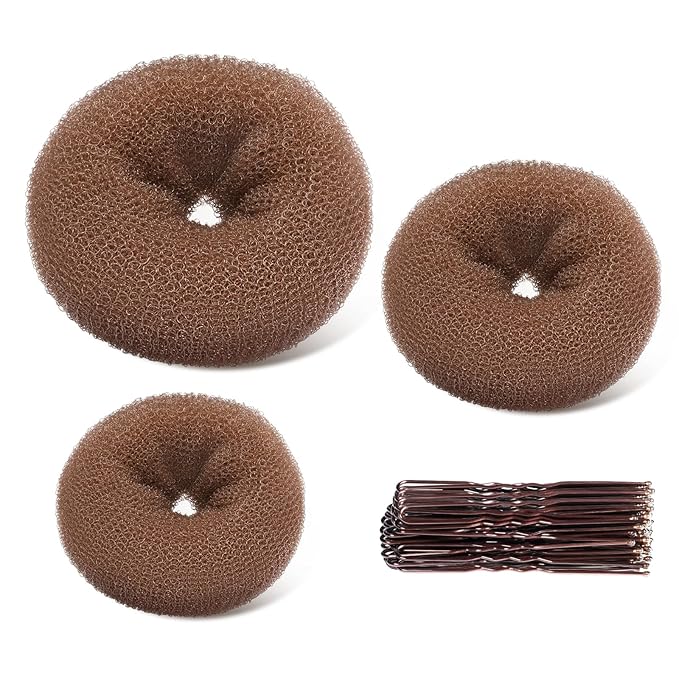 TsMADDTs Dount Bun Maker, Light Brown Hair Bun Maker for Ballet, Dance