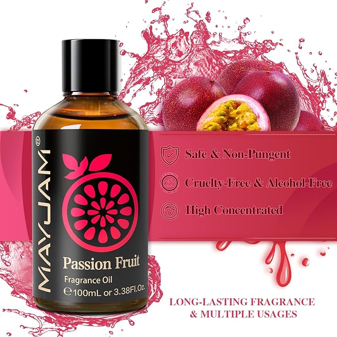 MAYJAM Passion Fruit Fragrance Oil Essential Oils for Diffusers, 3.38FL.OZ