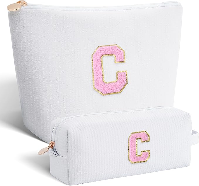 Btffitting Gifts for Teen Girls Women - Birthday Gifts for 10 11 12 13 14 15 16 17 18 Years Old Girl,Makeup Bag Cosmetic Bag,Teacher Gift Trendy Stuff Toiletry Bag - White,C