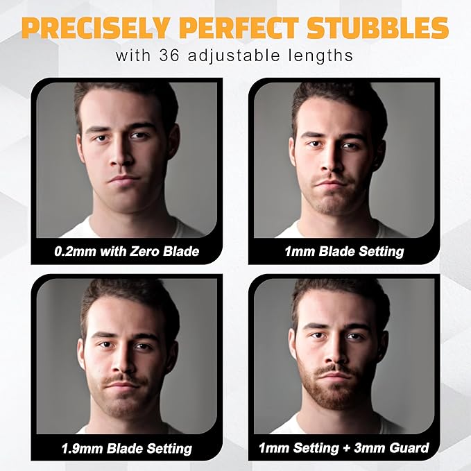 Brio Beardscape V1 Cordless Beard Trimmer for Men with Ceramic Blade, Gray