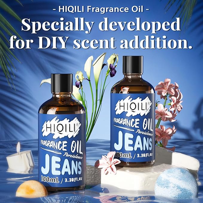 HIQILI Jeans Fragrance Oil for Diffuser, Candle & Soap