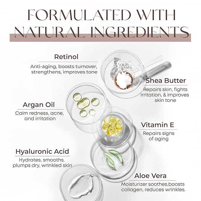 Skin 2.0 Retinol & Vitamin E Face Moisturizer - Dermatologist Tested, Hydrating, Restores Sun-Damaged Skin, Anti-Aging - Reduces Acne Scars, Clean Beauty, Cruelty-Free Korean Skincare - 1.69 Fl oz