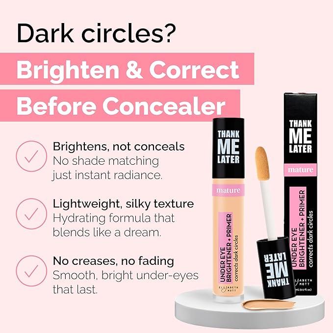 Elizabeth Mott Thank Me Later Under Eye Brightener Base – Warm Peach, 5ml