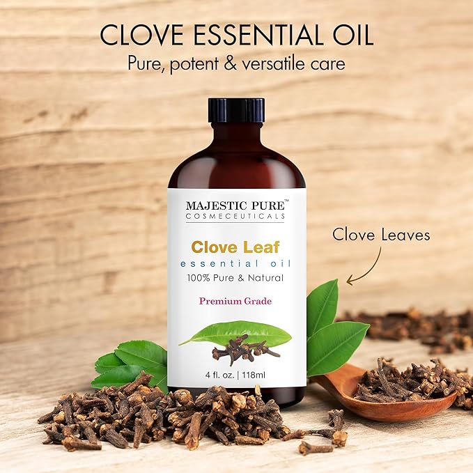 Majestic Pure Clove Essential Oil for Diffuser- 100% Pure & Natural -4 FlOz