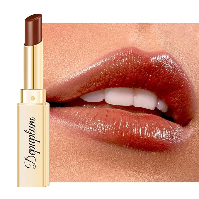 Reddish Brown Lipstick for Women Moisture Lip Gloss Tinted Lip Balm