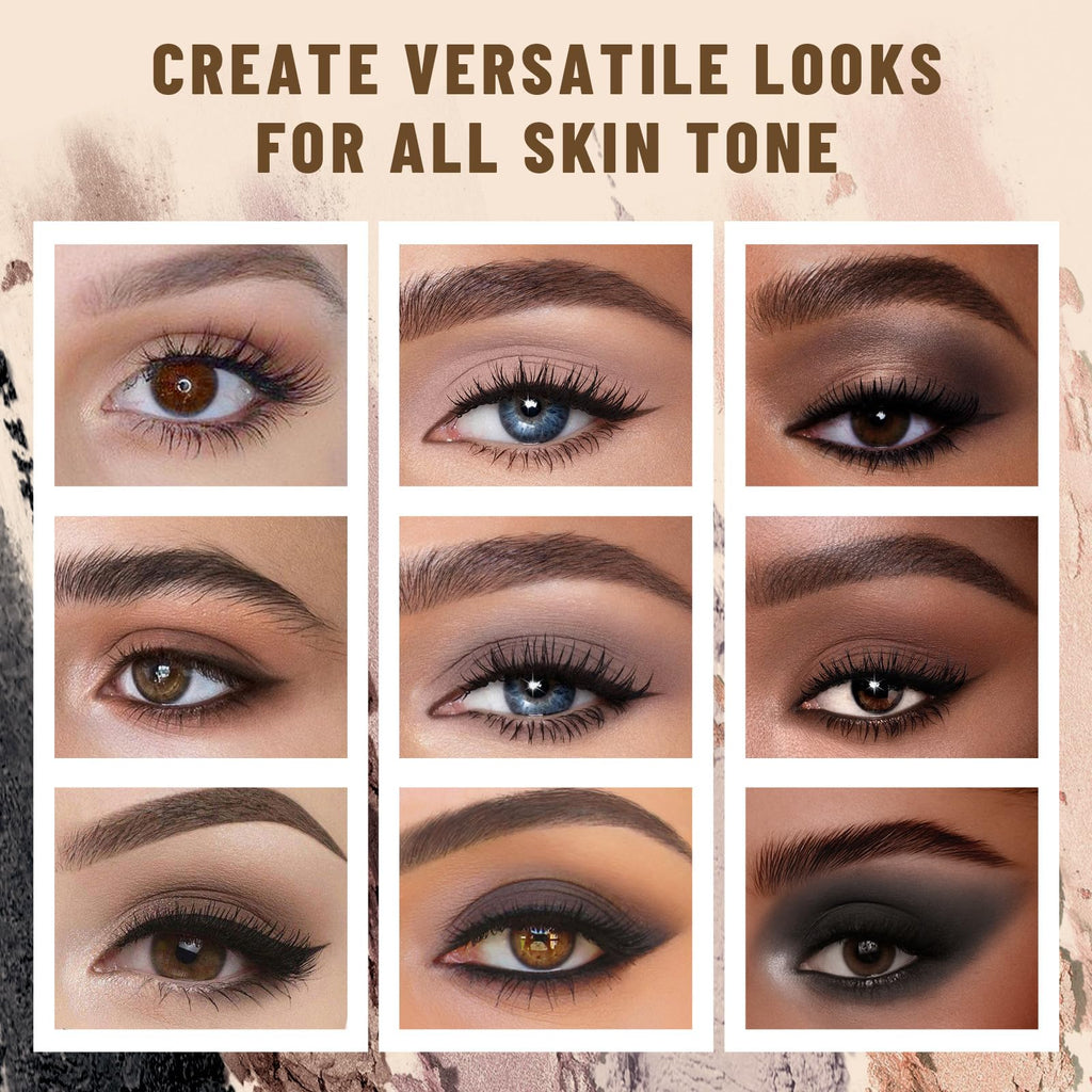 SUSIKEKI 6 Colors Mini Eyeshadow Makeup Palette Neutral Nude Smoky Eye Shadow Taupe & Brown Matte Make Up Pallet with Mirror Highly Pigmented Long Lasting Waterproof Travel Size Gift Kit 01