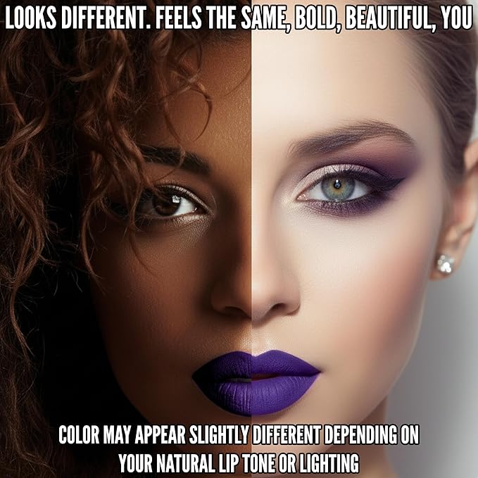 Mynena Weightless Deep Purple Matte Liquid Lipstick, Violet