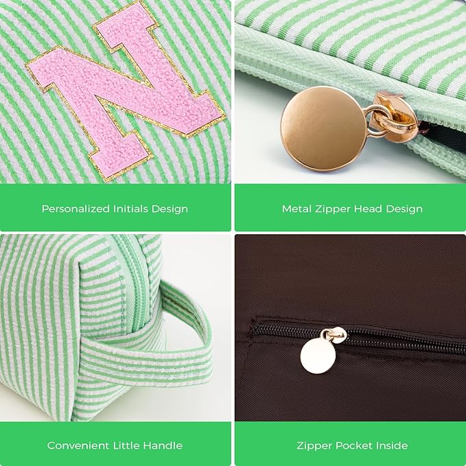 Btffitting Gifts for Teen Girls Women - Birthday Gifts for 10 11 12 13 14 15 16 17 18 Years Old Girl,Makeup Bag Cosmetic Bag,Teacher Gift Trendy Stuff Toiletry Bag - Green,N
